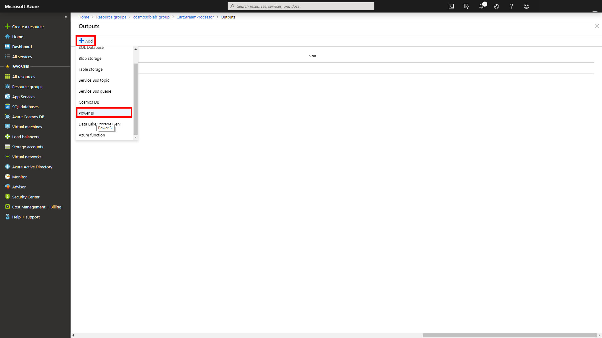Power BI is highlighted